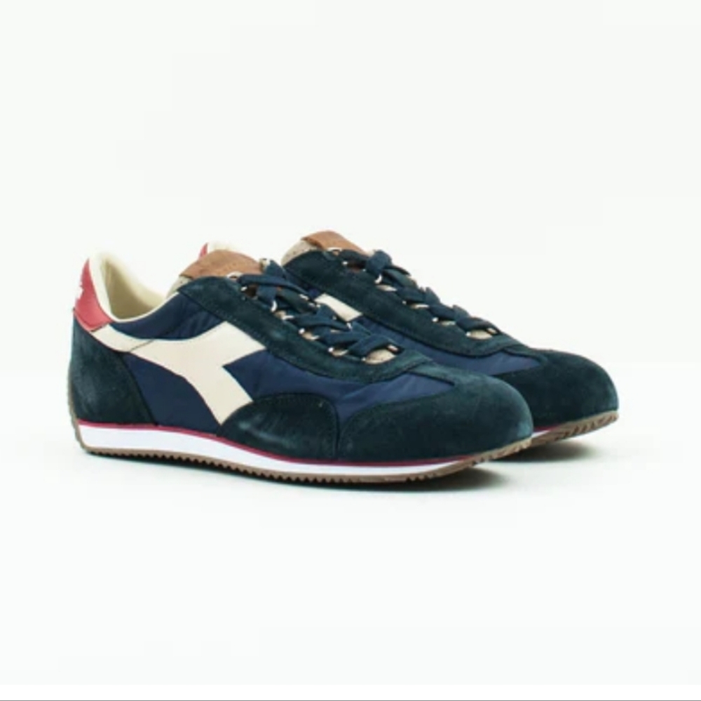 MEN'S DIADORA HERITAGE NAVY BLUE SUEDE SNEAKERS SHOES MADE IN ITALY SZ 11 $250